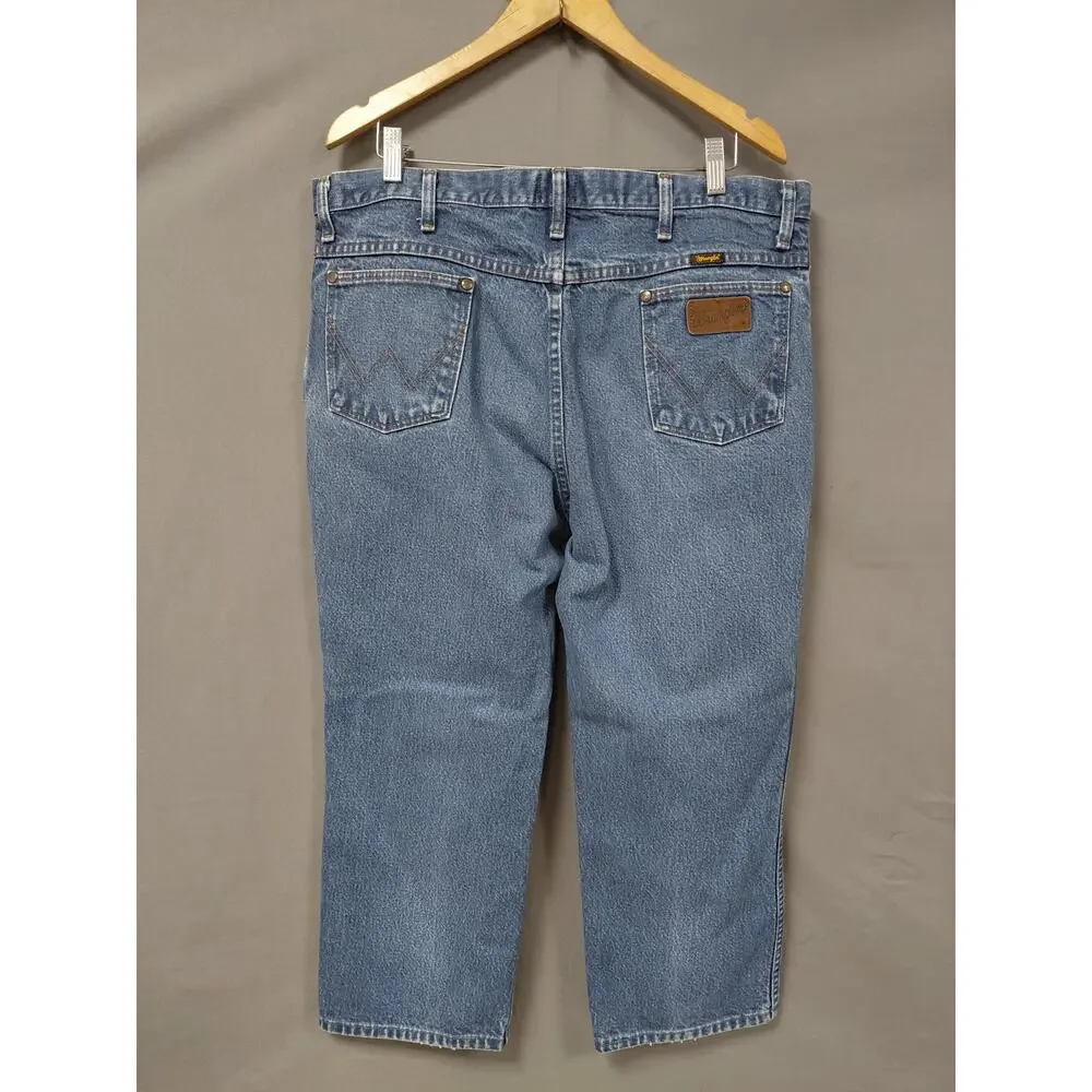 Wrangler Blue Slim Fit Straight Leg Denim Jeans Men Size W38 L30
